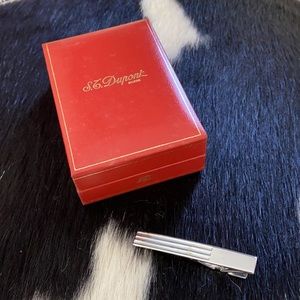 S T DuPont Silver Tie Clip